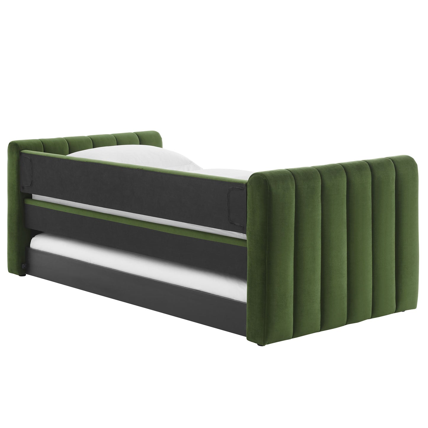Veyla Tufted Velvet Twin Daybed with Trundle