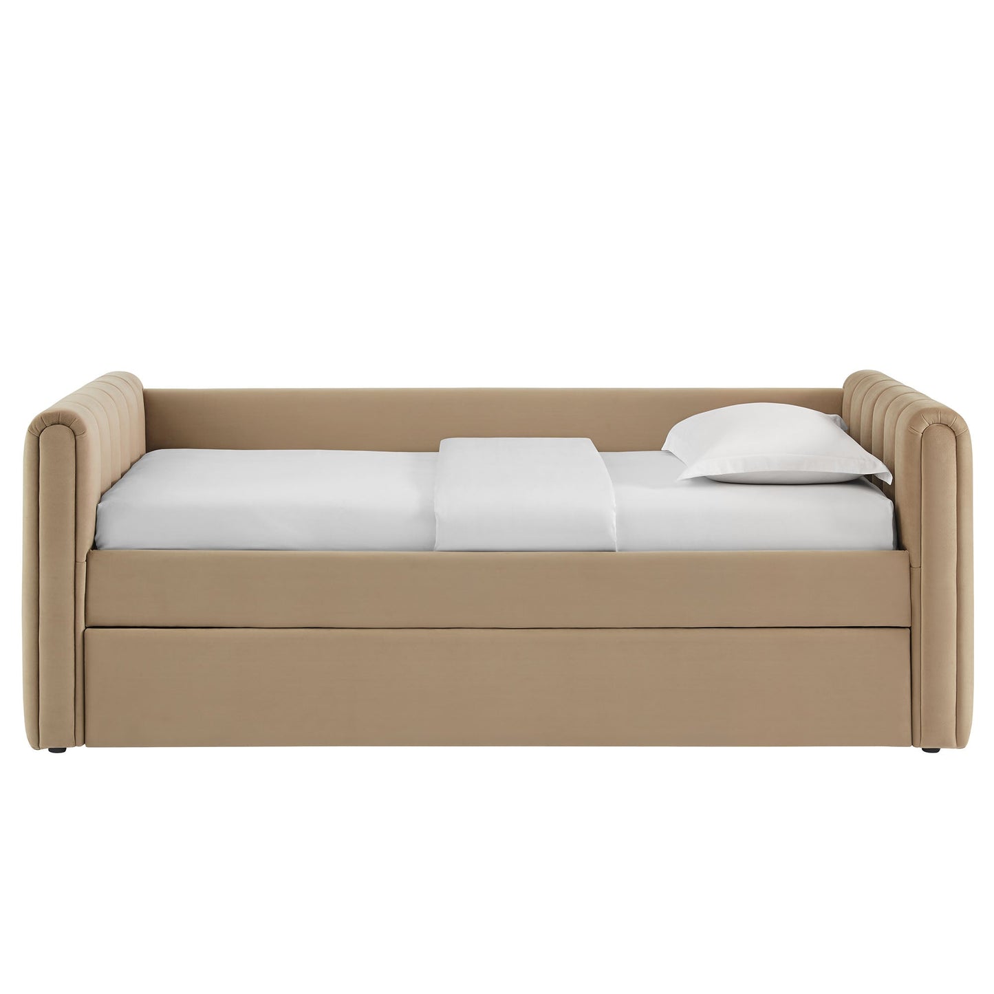 Veyla Tufted Velvet Twin Daybed with Trundle