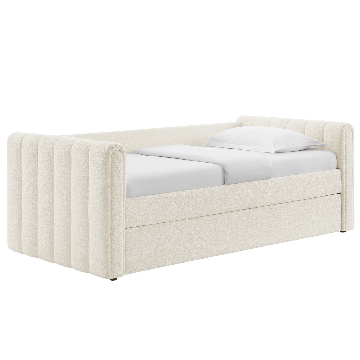 Veyla Tufted Boucle Twin Daybed and Trundle