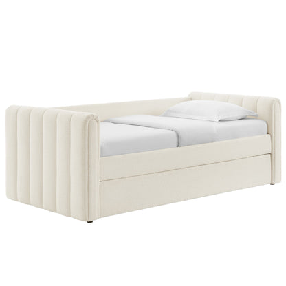 Veyla Tufted Boucle Twin Daybed and Trundle