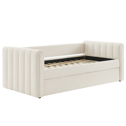 Veyla Tufted Boucle Twin Daybed and Trundle