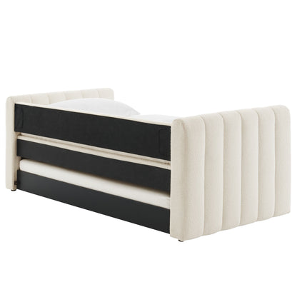 Veyla Tufted Boucle Twin Daybed and Trundle