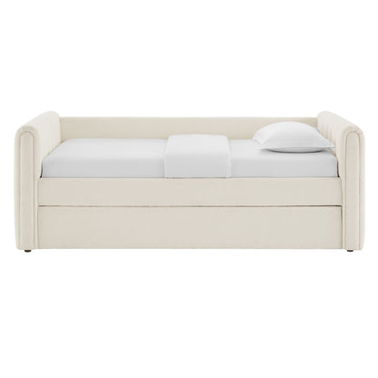 Veyla Tufted Boucle Twin Daybed and Trundle