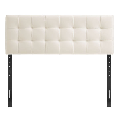 Headboard Lily Stain-Resistant Performance Velvet by Modway, HouseOfZazla ivory tufted panels on Tampa Home & Garden Store