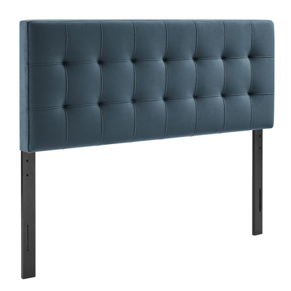 Headboard Lily stain-resistant velvet, blue tufted panels for beds by Modway HouseOfZazla on Tampa Home & Garden Store