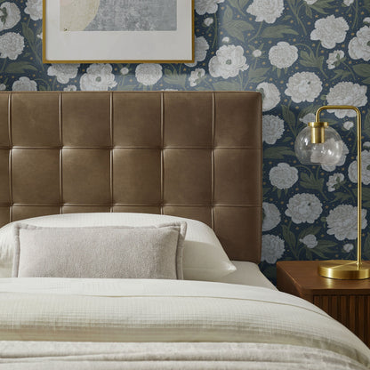 Lily Vegan Leather Headboard by Modway in brown tufted vegan leather on Tampa Home & Garden Store