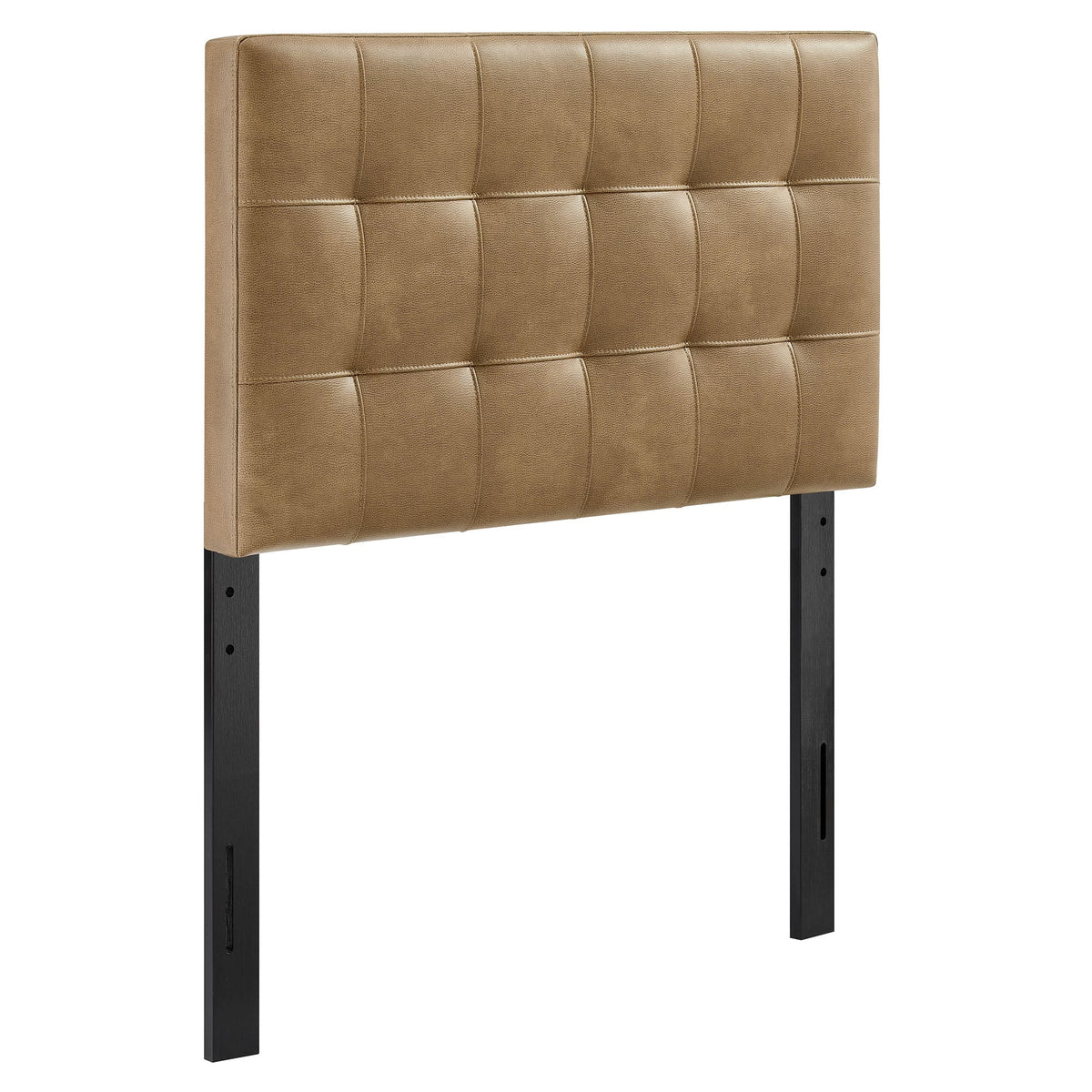 Lily vegan leather headboard tan quilted panels by Modway HouseOfZazla on Tampa Home & Garden Store