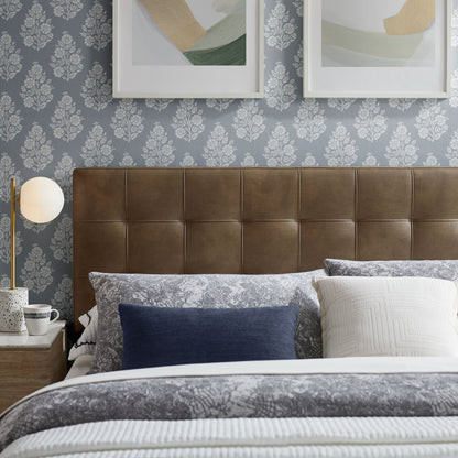 Lily vegan leather headboard by Modway, brown tufted panels on Tampa Home & Garden Store