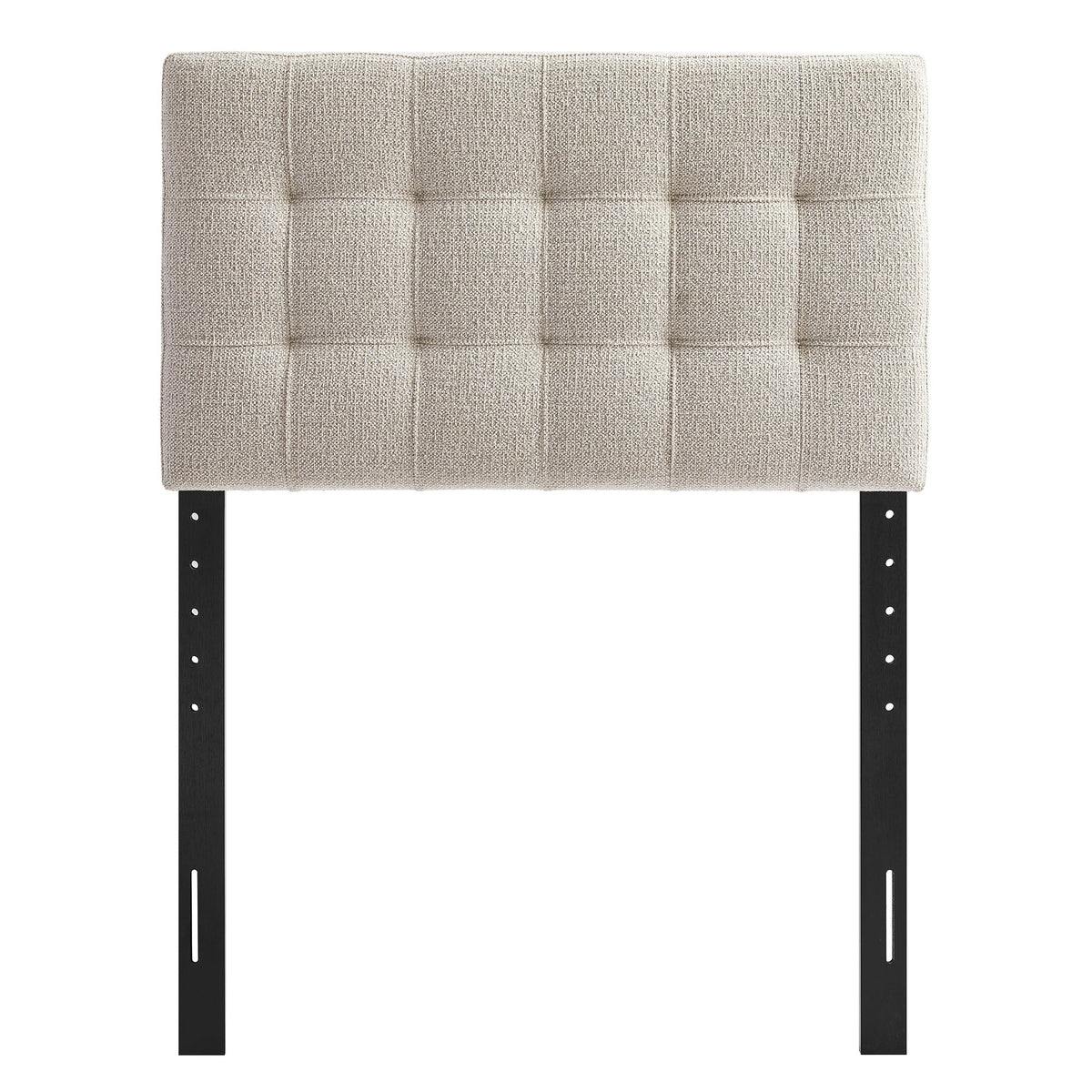 Lily Upholstered Headboard by Modway, beige textured fabric with square tufting on Tampa Home & Garden Store