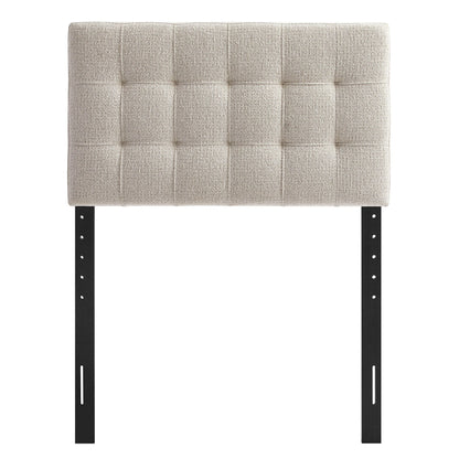 Lily Upholstered Headboard by Modway, beige textured fabric with square tufting on Tampa Home & Garden Store