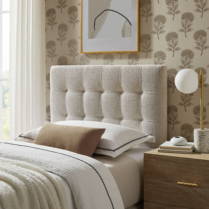 Lily Upholstered Headboard by Modway in beige boucle fabric HouseOfZazla on Tampa Home & Garden Store