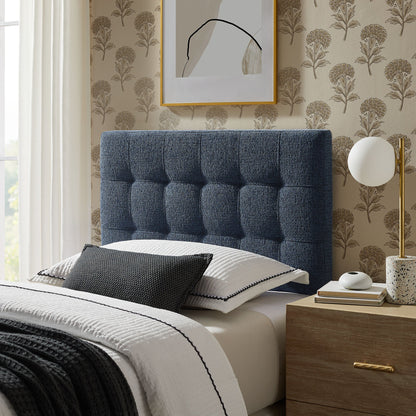 Lily Upholstered Headboard navy blue tufted fabric by Modway on Tampa Home & Garden Store