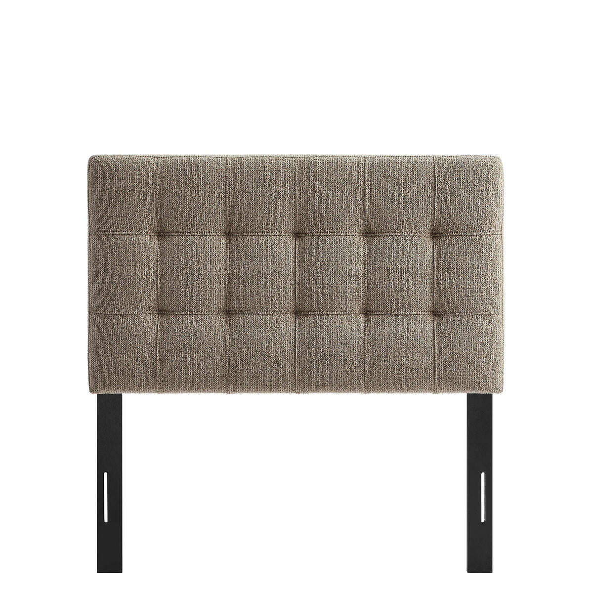 Lily upholstered headboard by Modway in taupe boucle with black legs on Tampa Home & Garden Store