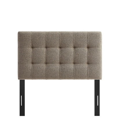 Lily upholstered headboard by Modway in taupe boucle with black legs on Tampa Home & Garden Store