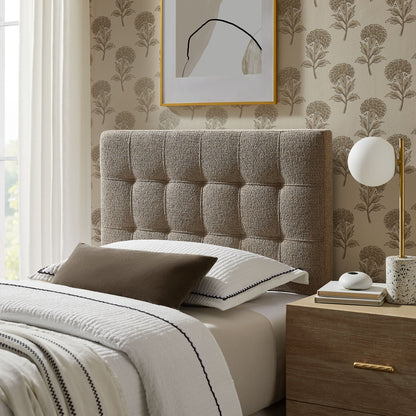 Lily Upholstered Headboard by Modway in warm brown textured fabric on Tampa Home & Garden Store
