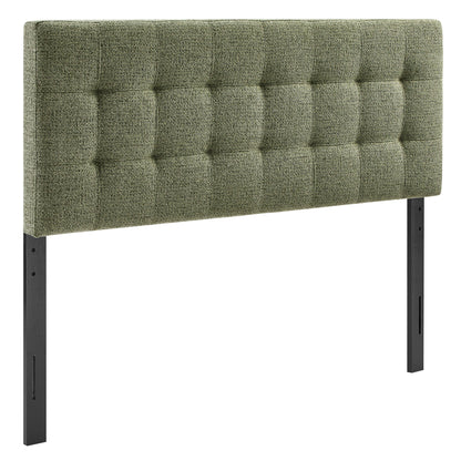 Lily Upholstered Headboard by Modway, olive fabric with tufted squares and black legs on Tampa Home & Garden Store