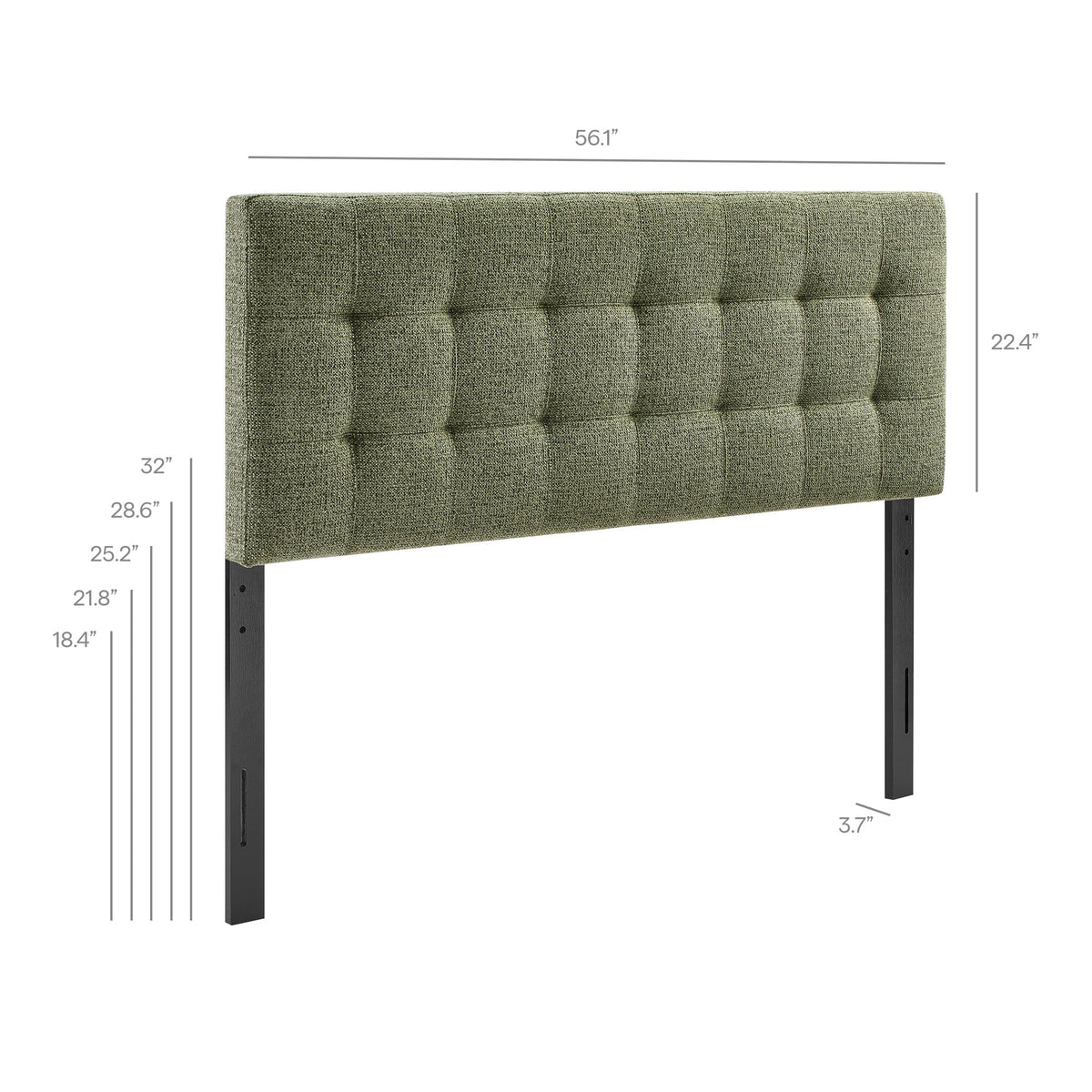 Lily Upholstered Headboard olive-green tufted fabric with square tufting by Modway HouseOfZazla on Tampa Home & Garden Store