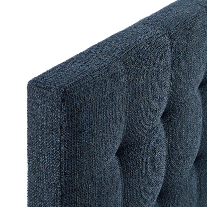 Lily Upholstered Headboard navy boucle fabric close-up by Modway on Tampa Home & Garden Store
