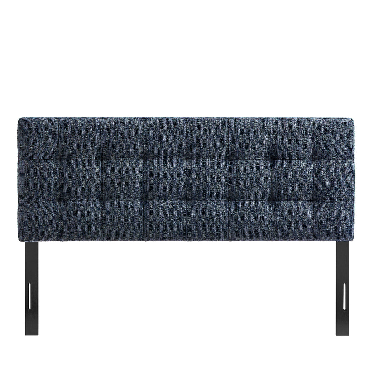 Lily upholstered headboard by Modway in dark blue textured fabric with tufted panels on Tampa Home & Garden Store