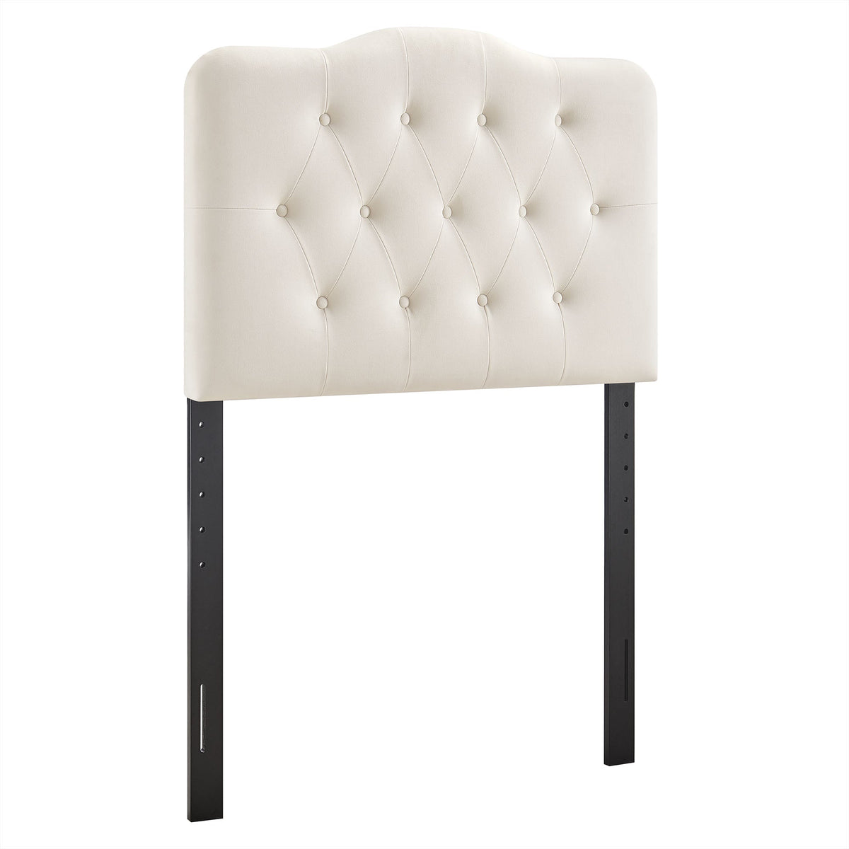 Headboard Annabel stain-resistant velvet ivory with diamond tufting by Modway, HouseOfZazla on Tampa Home & Garden Store