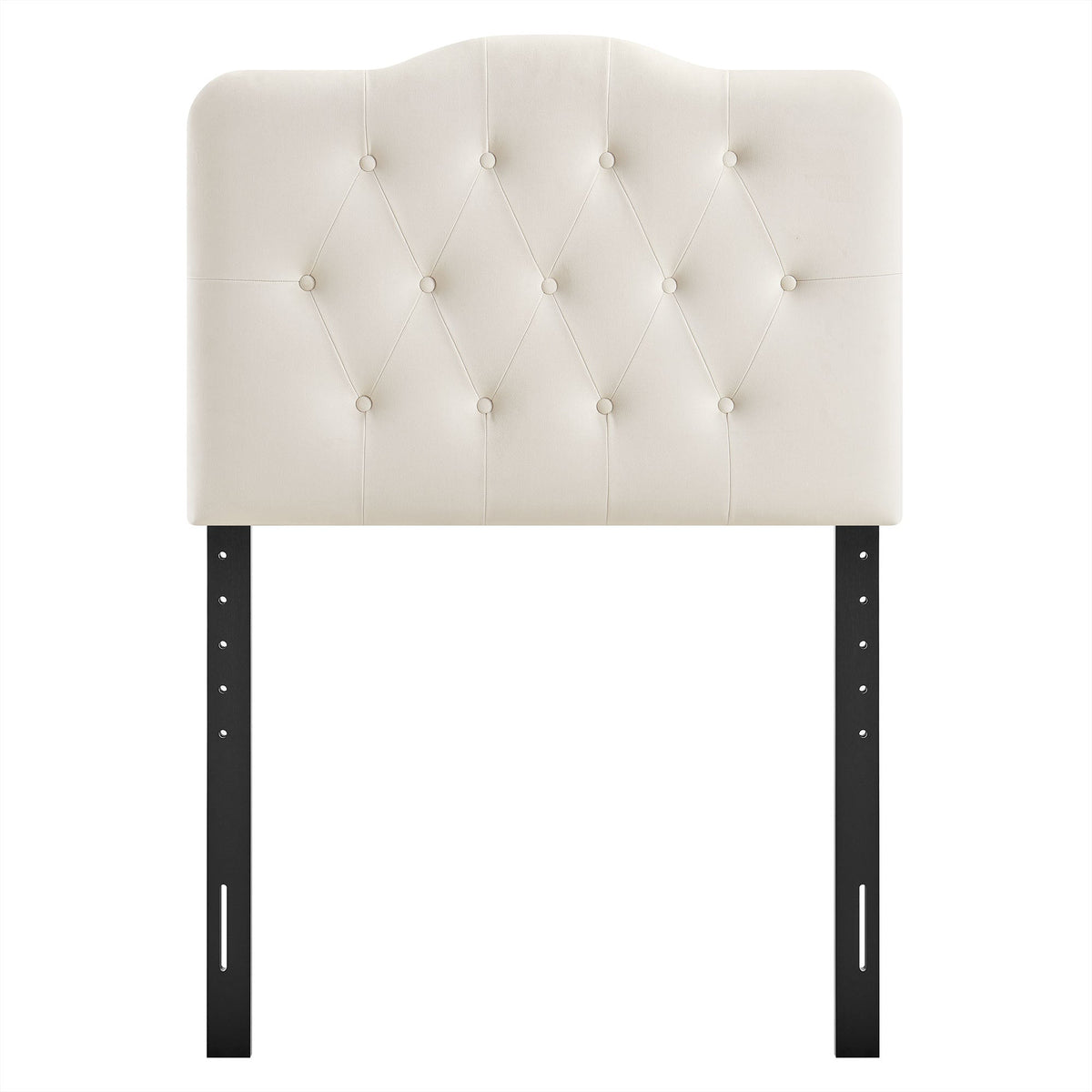 Headboard Annabel stain-resistant velvet ivory with diamond tufting by Modway HouseOfZazla on Tampa Home & Garden Store