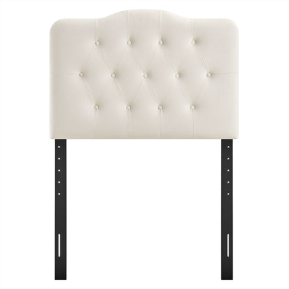 Headboard Annabel stain-resistant velvet ivory with diamond tufting by Modway HouseOfZazla on Tampa Home & Garden Store