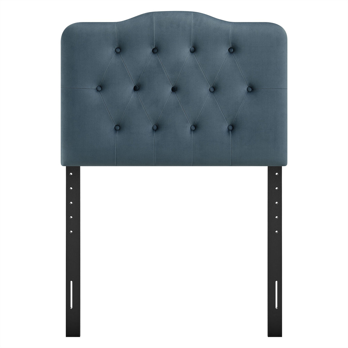 Annabel Stain-Resistant Performance Velvet Headboard by Modway in blue, diamond-tufted upholstery on Tampa Home & Garden Store