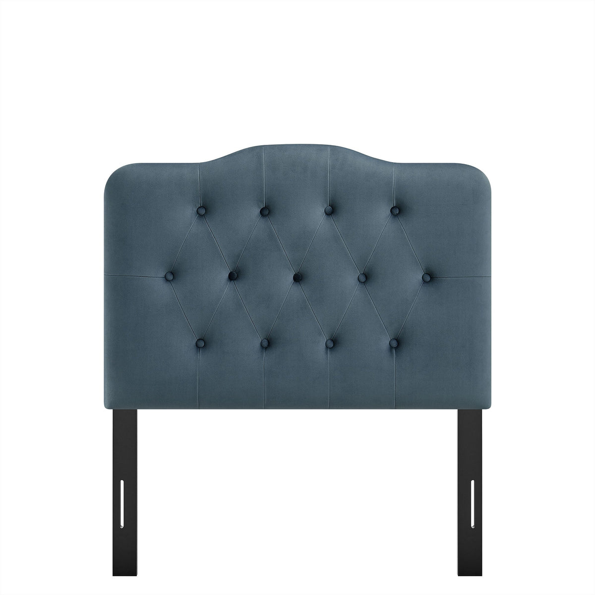Annabel stain-resistant velvet headboard in blue with tufted diamond pattern by Modway on Tampa Home & Garden Store