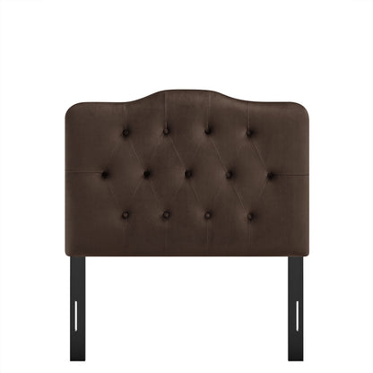 Annabel stain-resistant velvet headboard in brown by Modway, HouseOfZazla on Tampa Home & Garden Store