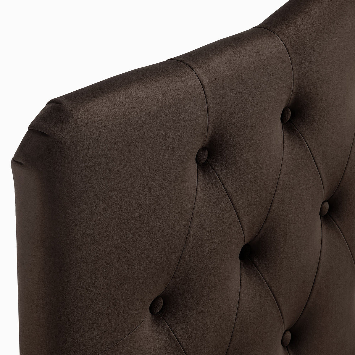 Annabel stain-resistant performance velvet headboard in brown, tufted with buttons by Modway on Tampa Home & Garden Store