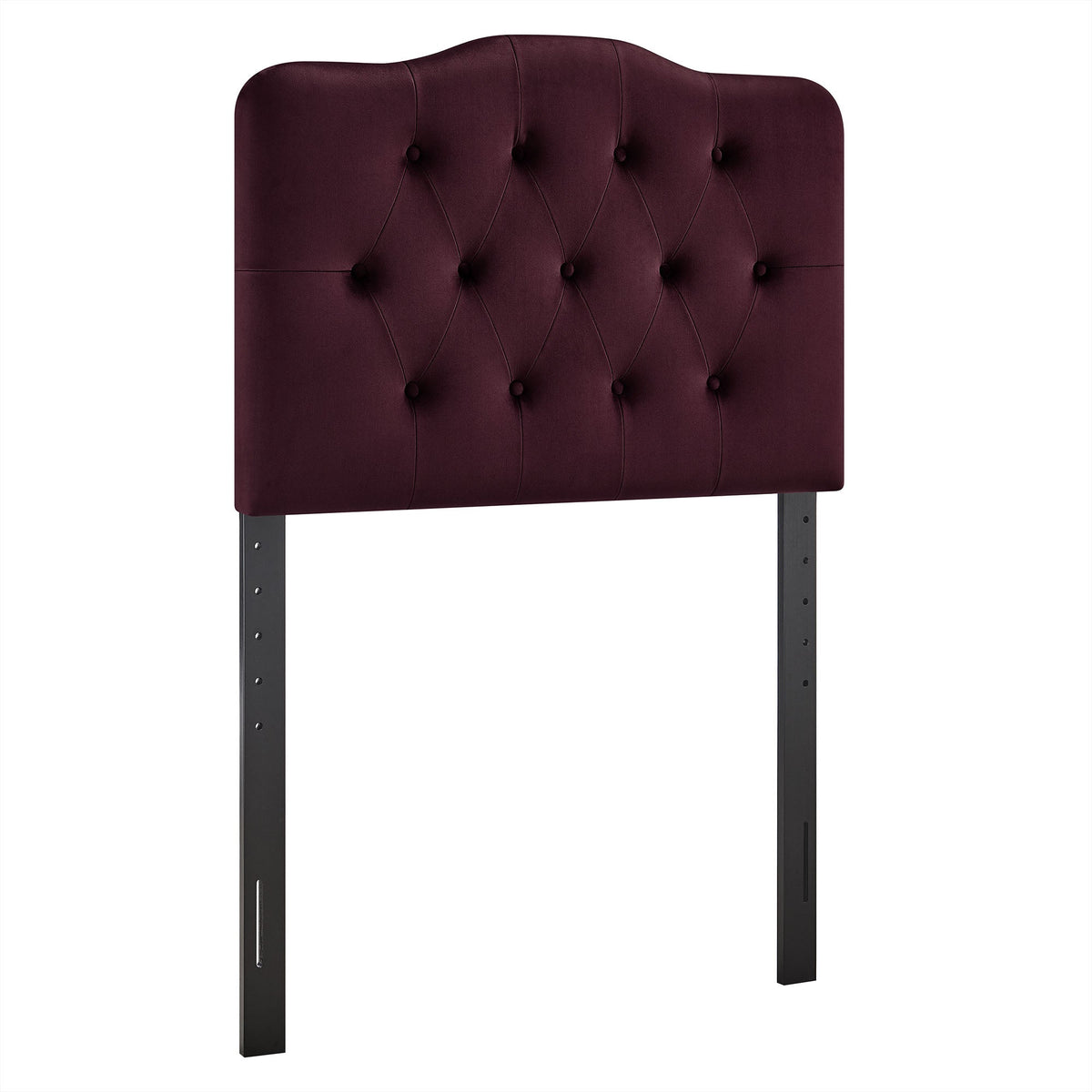 Headboard Annabel stain-resistant performance velvet in deep plum with diamond tufting by Modway on Tampa Home & Garden Store