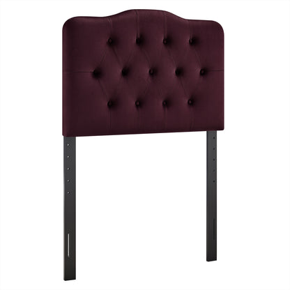 Headboard Annabel stain-resistant performance velvet in deep plum with diamond tufting by Modway on Tampa Home & Garden Store