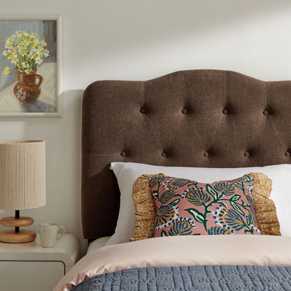 Annabel Premium Linen Blend Headboard in brown tufted linen upholstery by Modway on Tampa Home & Garden Store