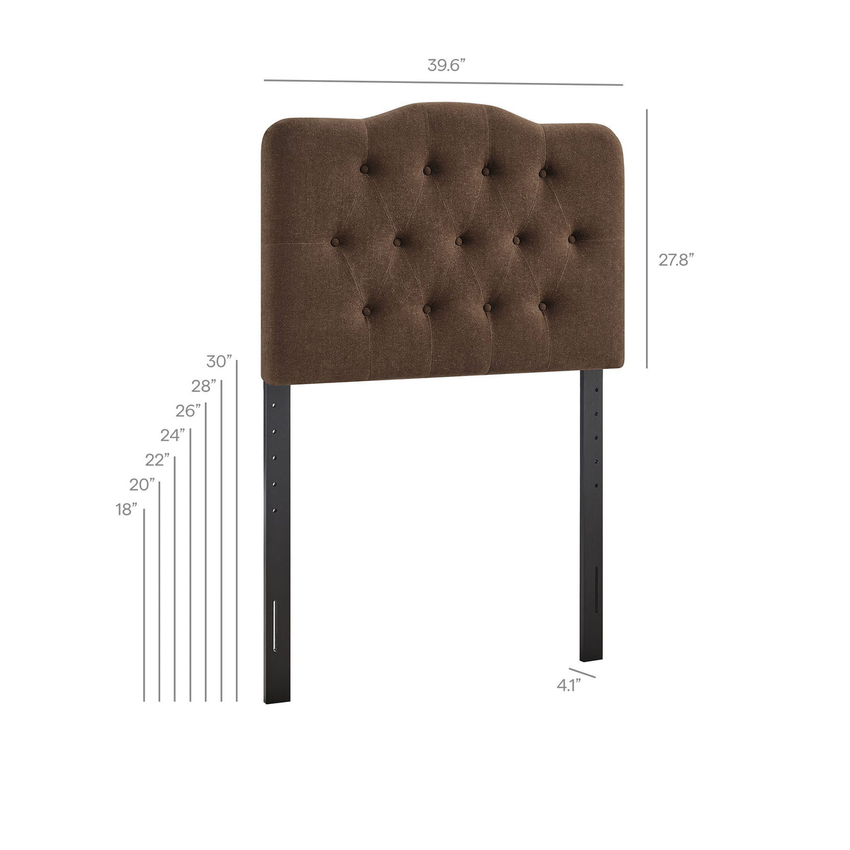 Annabel Premium Linen Blend Headboard in brown with tufted diamond buttons by Modway on Tampa Home & Garden Store