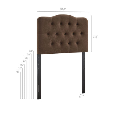 Annabel Premium Linen Blend Headboard in brown with tufted diamond buttons by Modway on Tampa Home & Garden Store