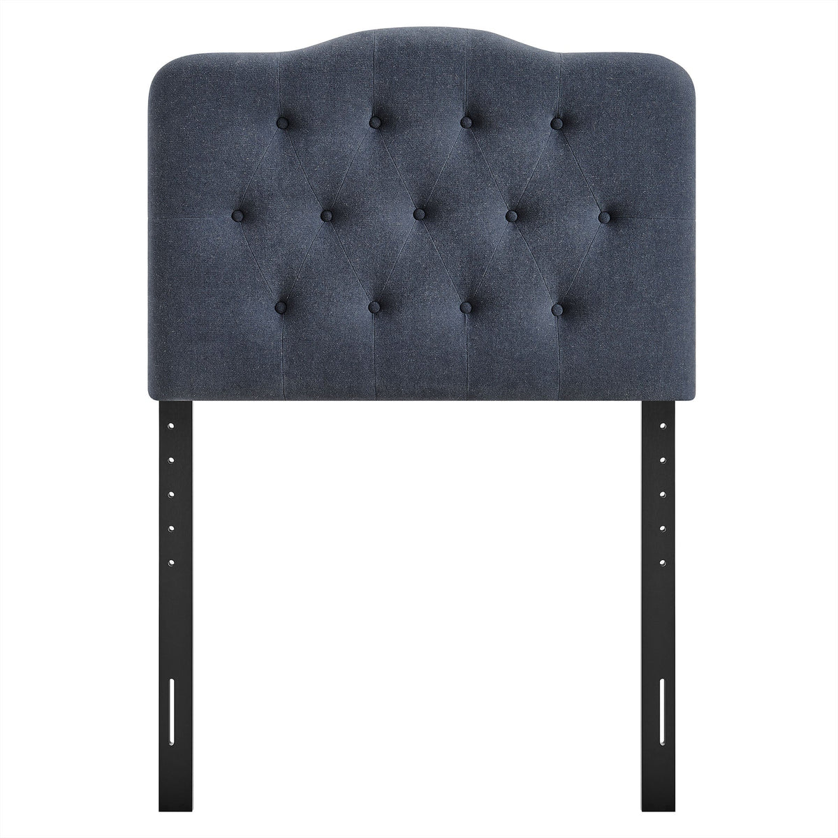 Annabel Linen Blend Headboard, charcoal tufted with diamond pattern and black legs by Modway on Tampa Home & Garden Store