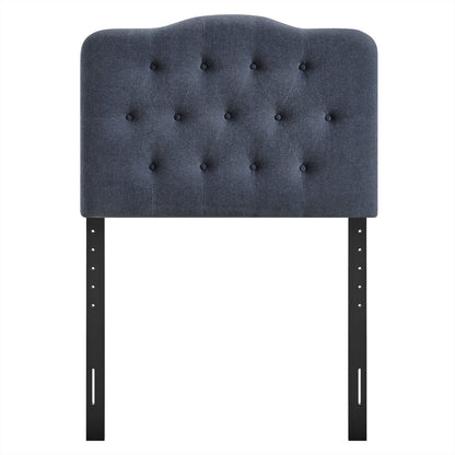 Annabel Linen Blend Headboard, charcoal tufted with diamond pattern and black legs by Modway on Tampa Home & Garden Store