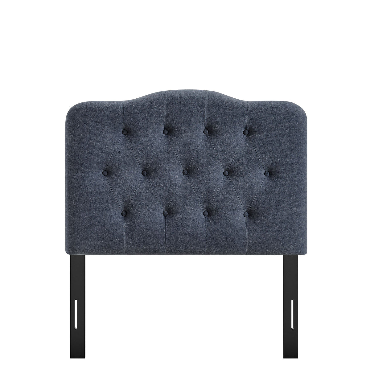 Annabel premium linen-blend headboard in navy by Modway with diamond tufting on Tampa Home & Garden Store