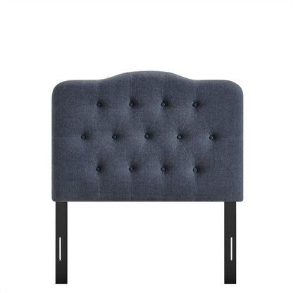 Annabel premium linen-blend headboard in navy by Modway with diamond tufting on Tampa Home & Garden Store