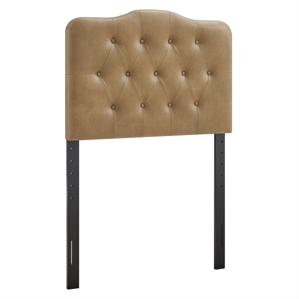 Annabel faux leather headboard tan tufted with diamond stitching by HouseOfZazla on Tampa Home & Garden Store