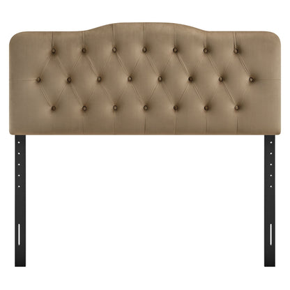 Annabel Stain-Resistant Performance Velvet Headboard beige tufted fabric by Modway on Tampa Home & Garden Store