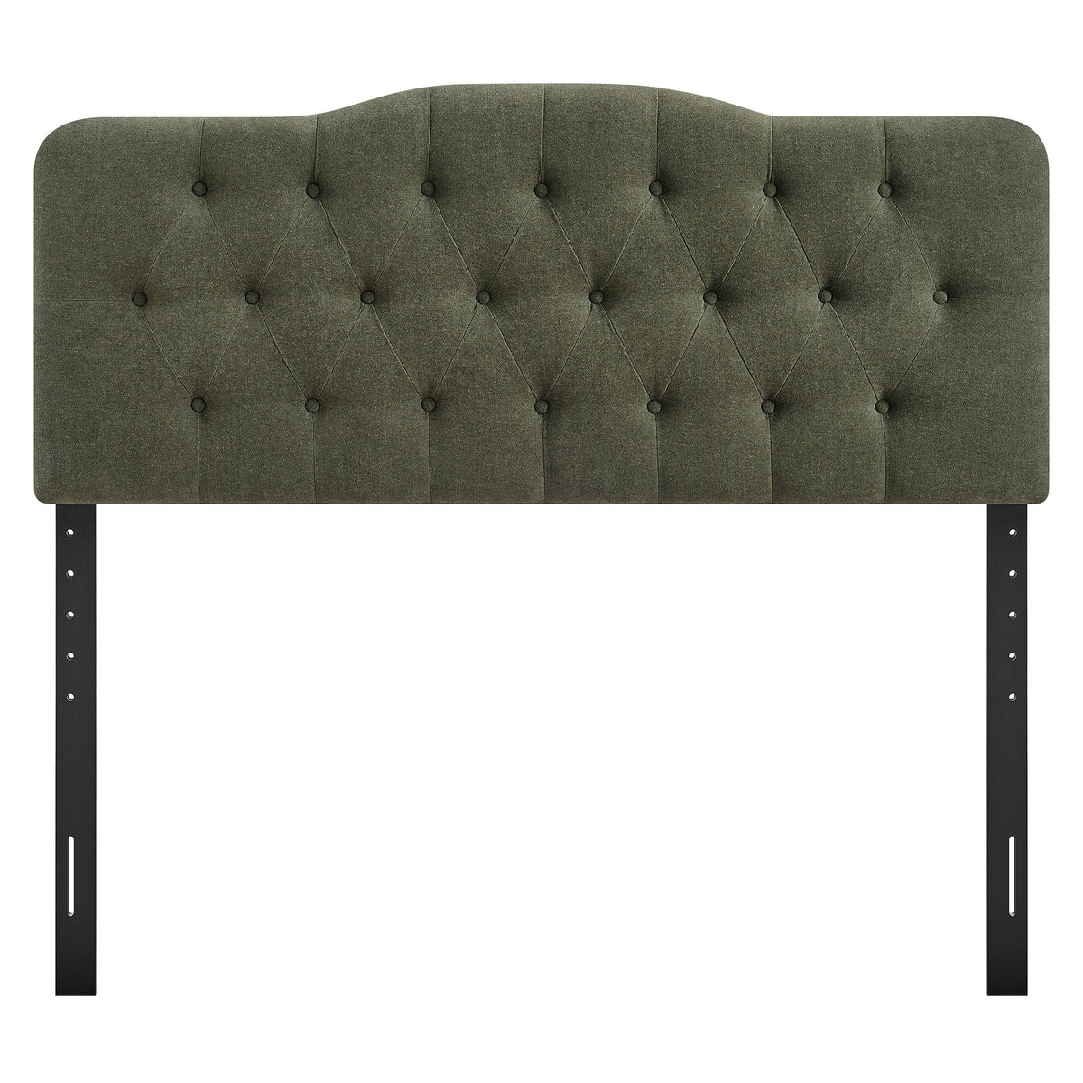 Annabel Premium Linen Blend Headboard by Modway, olive-gray diamond tufted upholstery on Tampa Home & Garden Store