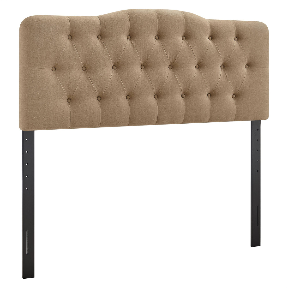 Annabel Premium Linen Blend Headboard by Modway, tan tufted with diamond button tufting on Tampa Home & Garden Store