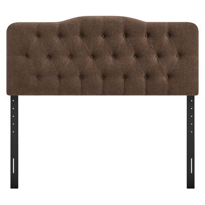 Annabel Premium Linen Blend Headboard brown tufted fabric on Tampa Home & Garden Store