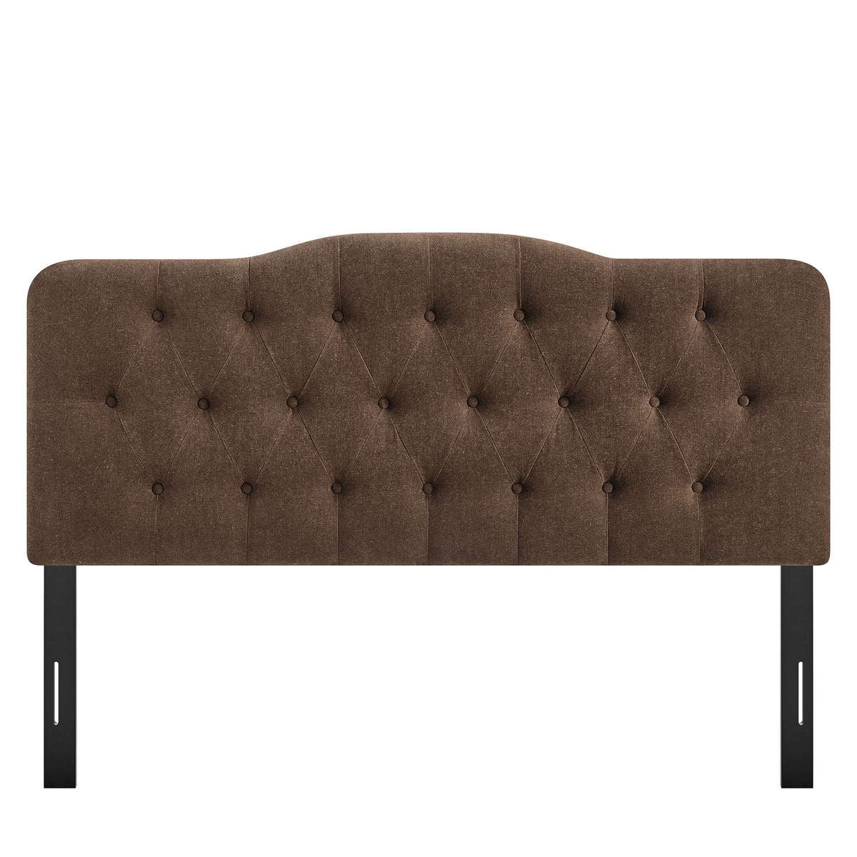 Annabel Premium Linen Blend Headboard brown tufted upholstery with button detail on Tampa Home & Garden Store