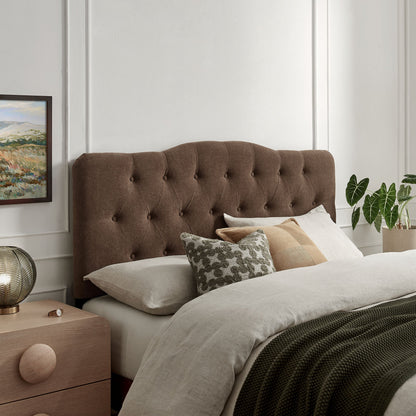 Annabel Premium Linen Blend Headboard by Modway, brown tufted headboard on Tampa Home & Garden Store