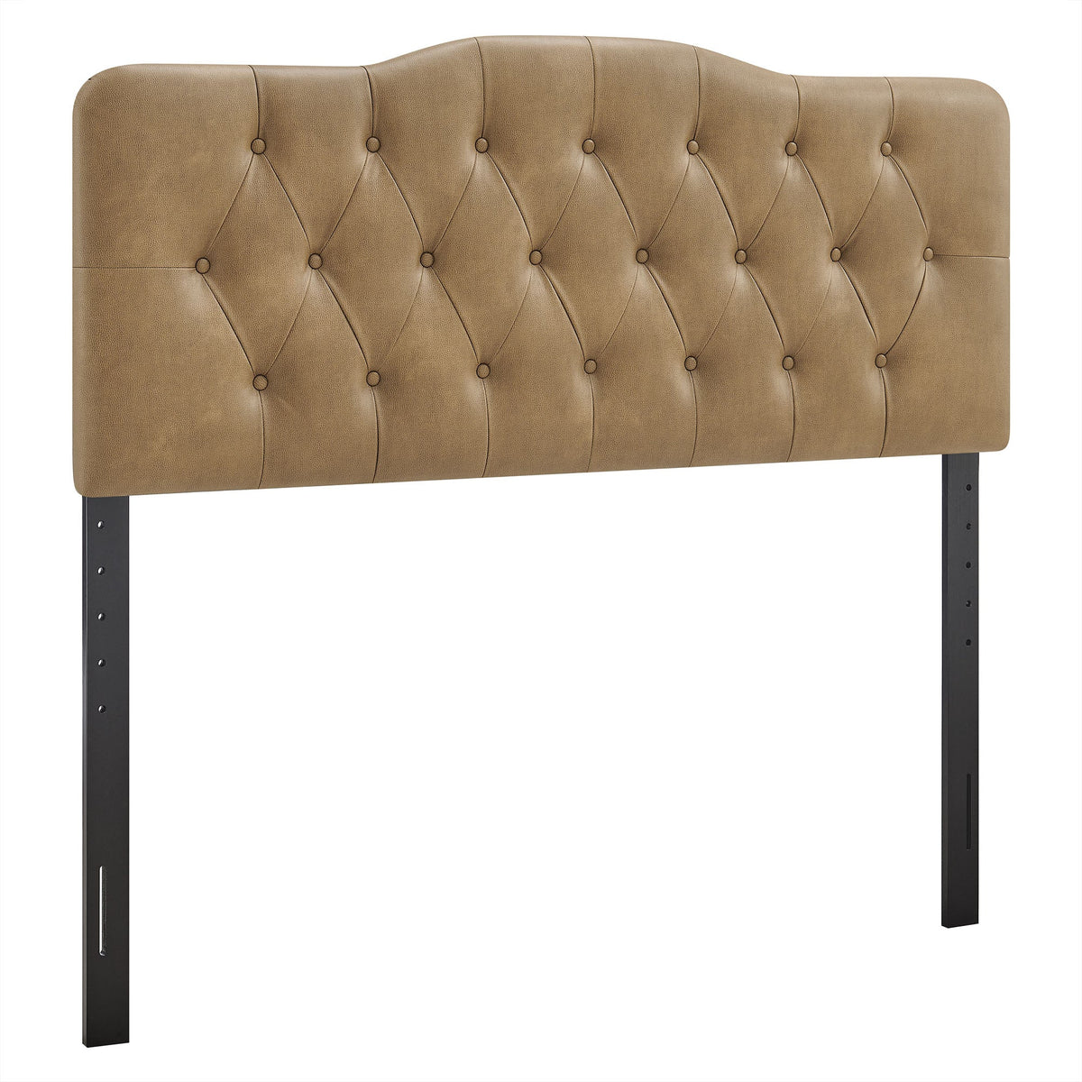 Annabel Faux Leather Headboard Modway, tufted leather with diamond tufting and black legs on Tampa Home & Garden Store