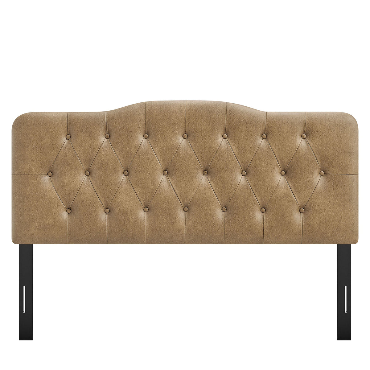 Annabel faux leather headboard tan with diamond tufting, Modway design, HouseOfZazla on Tampa Home & Garden Store