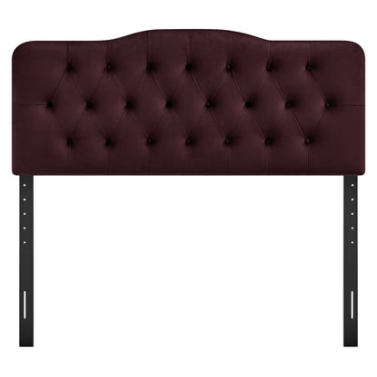 Annabel Stain-Resistant Velvet Headboard burgundy tufted by Modway on Tampa Home & Garden Store