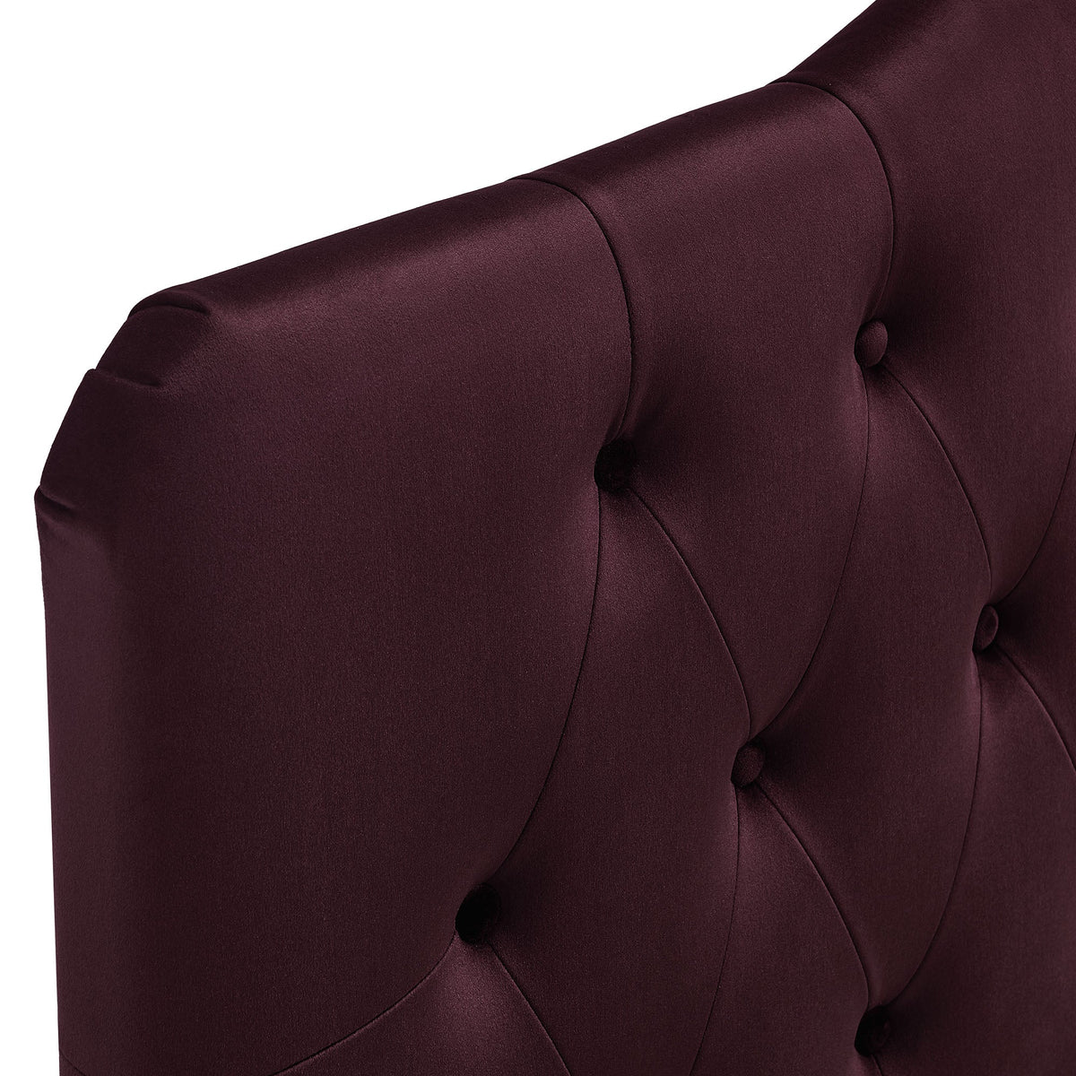 Annabel velvet headboard, stain-resistant, burgundy tufted with button details by Modway on Tampa Home & Garden Store